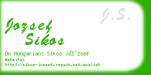 jozsef sikos business card